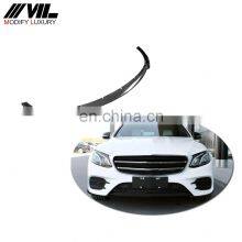 Carbon Fiber Front Bumper Lip for Mercedes Benz E Class W213 E200 E300 E43 AMG Sport Sedan 4-Door 2017-2018 thumbnail-1