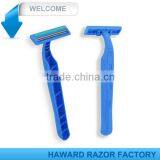 D211 Economic Twin Blade Blue Plastic Handle Shaving Razor thumbnail-2