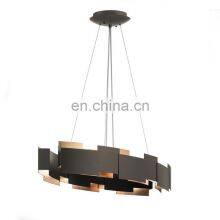 Nordic Vintage Metal Indoor Ceiling Hanging Light Round Black LED Pendant Lamp For Restaurant Bedroom Chandelier thumbnail-1