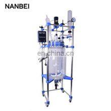 Chemical Mixing Stirring Double Layer Glass Biodiesel Reactor thumbnail-4
