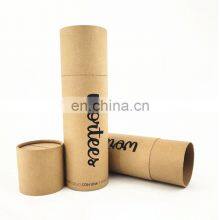 Wholesale Luxury Custom Print Kraft Paper Cardboard Cylinder Round Tube Deodorant Packaging Box With Lid For Tea Coffee Cosmetic