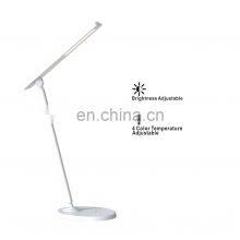 6W Four Color Temperature Led Office Desk Lamp Touch Dimmable Table Led Study Lamp