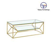 Tiptop Modern Gold Stainless Steel Leg Marble Top Round Living Room Home Furniture Luxury Side Center Coffee Tea Table thumbnail-2