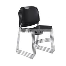 Black Ultra-Compact Plastic Stack Chair (4-Pack) Office Chair