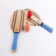 Wooden Frescobol Paddle Beach Tennis Racket Set
