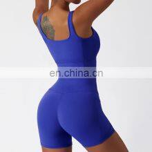 Women High Impact Soft Sports Breathable Bras Wholesale Workout V Cut Hem Yoga Tank Tops thumbnail-4