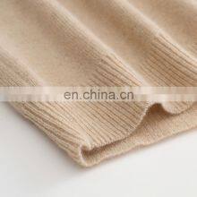 Wholesale 100% Pure Cashmere Pullover Knit Sweater British Style Casual Winter Fashion With Turn-Down Collar and Front Logo thumbnail-4