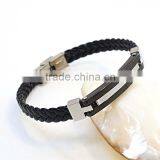 Best Selling Products Stainless Steel Clasp Bio Magnetic Bracelet Man Leather Bracelets thumbnail-2