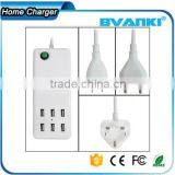2016 Trending Hot Products Universal Wall Socket 50 Watt 6 Port Rapid Charger Desktop USB Charger With AC Power Cable thumbnail-4