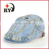 Spring new product washed denim blue custom men cap china wholesale