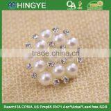 Hot Selling White Pearl Flower Rhinestone Button 15772