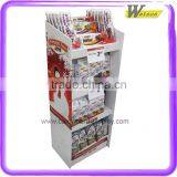 Convenience Store Hot Sale 4 Tier Cardboard Display Shelf for Chocolate Display