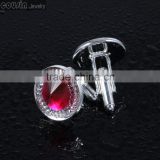 Plating Cufflinks 18mm Rose Simulated crystal for Shirt men and women Cousin Jewelry
