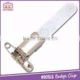 Good Quality Plastic Button Name Badge Clip With Clear Vinyl Strap thumbnail-5