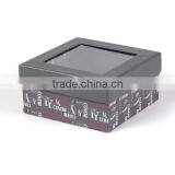 Sinicline Custom Made Paper Gift Box With Clear PVC Windows thumbnail-3