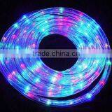 China Wholesale 100% Copper 3 Wires Flat Round 100m Decoration Blue Dimmer Led Rope Light Wholesale for thumbnail-2