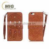 For Iphone Case Diamond Flower Wallet Leather Case for Iphone 6S Cover thumbnail-2