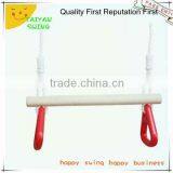 Wooden Trapeze Bar Swing With Triangle Rings for Kids thumbnail-1