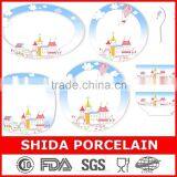 Porcelain Children Dinner Plates 8pcs Porcelain Breakfast Set SDK070514