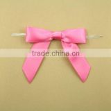 ribbon bow pre made bow with wire twist