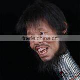 Creative Vivid Lifelike Wax Statue of Long Neck Man for Art Exhibition thumbnail-1