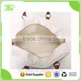 Ladies Shoulder Washing Canvas Bag PU Zipper Travel Bag thumbnail-3