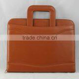 2016 new custom leather expandable file folder with handle