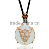 18K Gold Plating necklace & crystal Cat-eyes stone China jewelry LN057-3