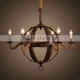 Hot sell home design round fancy wall mounted k9 hemp rope chandelier                        
                                                Quality Choice