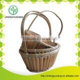 New Style Oval Wood Natural Basket With Handle thumbnail-6