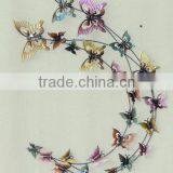 Antique Decorative Hand Painting Outdoor Metal Butterfly Hanging Wall Art thumbnail-1