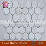 New Products 2016 Carrara White Marble Mosaic Tile With Low Price thumbnail-1
