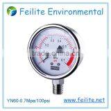 2.5 Inch 63mm Steel Material Liquid Filled Hydraulic Pressure Gauge
