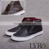 2016 Supplies of Men Shoes Lots Canvas Vulcanized Latest Shoes Fashion PU High Cut Sneaker Shoes thumbnail-1