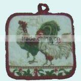 Apron With Adjustable Tie Rooster Design Glove Single Pot Holder Set thumbnail-3