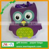 2016 Wholesale Luxury Gift Bags Merry Christmas Personalised Name Art Paper Owl Bags thumbnail-2