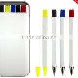 5 Colors Ball Pen Set With Plastic Box Gift Pen Set
