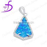 Polygon Opal Pendants,pendant Pave Opal and cz thumbnail-1
