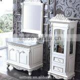 American Flat Pack Furniture Antique Single Ceramic Sink Solid Wood Bathroom Vanity Cabinet WTS320