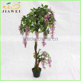 Indoor Home Decorative Artificial Wisteria Trees Natrual Wood Trunk