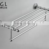 New Design Bathroom Accessories Wall Mounted Zinc Alloy Chrome Finishing Towel Shelf