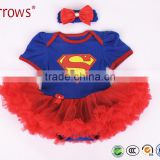 Baby christmas clothes Romper Tutu Dress Cotton Cartoon Superman Toddler Festival Costumes For Newborns Infant clothing