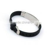 Popular Laser Lettering Bracelet Stainless Steel Religious Bangle Black Silicone Bracelet thumbnail-3