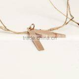 Stainless Steel Rose Gold Simple Long Engravable Tag thumbnail-4