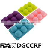 Silicone 6-Cavity Round Chocolate Truffle, Candy and Gummy Mold