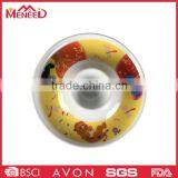 Environment Family Use Chip and Dip, Full Flower Printed Round Melamine Food Serving Plate thumbnail-3