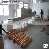 industrial continuous microwave wood pellets processing drying/dryer machine