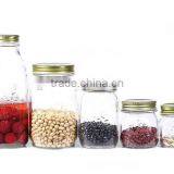 Storage Bottles & Jars Type and Glass Material glass storage jar Airtight Container/Jar/ Box/Canister with Metal Clip S/4