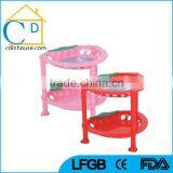 Folding Desktop Plastic Finish Bathroom Cosmetic Storage Rack thumbnail-1