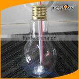 Big Mouth 500ml Plastic Light Bulb Bottle for Boba Tea BPA Free thumbnail-3